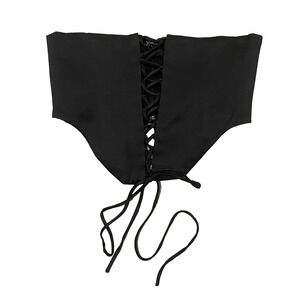 House Of CB Lace Up Corset Crop Top S Black GNO Vegas Date Night Sexy